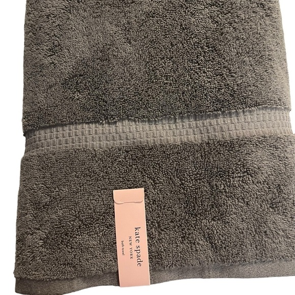 Kate Spade New York Graphite Gray thick soft Bath Towel NWT - Picture 2 of 5